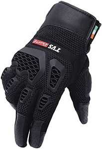 TVS Riding Gloves for Men-Mesh for Ventilation, Bike Riding Gloves With Touch Screen Compatible & Visor Wiper Fingertips, TPR Protection for Knuckles-Premium Bike Gloves for Riding Comfort (Black-XXL)
