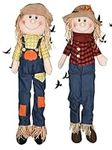 Homarden Outdoor Scarecrows Life Size (Set of 2, 12" x 38") - Realistic Scarecrow to get rid of Birds - Hand-Painted Garden Scarecrow Outdoor Decorations Fall, Halloween, Thanksgiving - Outdoor Kit