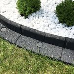 FlexiBorder - Lawn Edging - Flexible Garden Edging Border for Grass Lawns - Pathways - Raised Borders - Artificial Grass - Grey - 6 x 1m Lengths