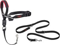 HALTI Optifit Headcollar Size Medium & HALTI Training Leash Size Large, Black Combination Pack - Stop Your Dog Pulling on the Leash. Adjustable with Padded Nose Band. Suitable for Medium Dogs