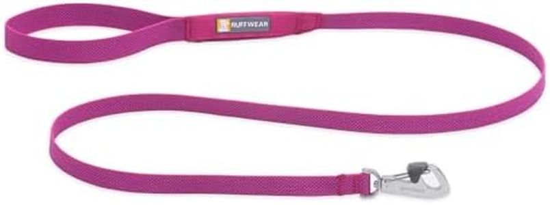 RUFFWEAR Hi & Light Dog Lead, Ultra Lightweight No Pull 1.4m Dog Leash, Portable Adjustable & Heavy Duty Dog Lead, Strong & Slim Anti Tangle Dog Walking & Dog Training Lead, Alpenglow Pink