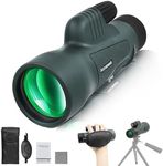 Astromania Monocular Telescope 12x50 HD K9 Prism - High Power & Compact, Waterproof, Fogproof, Shockproof for Birdwatching, Camping, Wildlife - Multi-Coated Optics, Rubber Armor & Non-Slip Grip