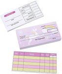 BLUE PANDA 150 Sheets Fake Checkbook for Kids Learning with Pretend Deposit Slip and Check Register for Play School Supplies, Unicorn Themed