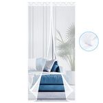 Magnetic Fly Screens for Doors, MOEGFY Heavy Duty Bugs Door Screen, Anti Mosquito Mesh Fly Curtain with Powerful Magnets & Full Frame Magic Tape, Keep Bugs Out & Lets Fresh Air in, White (90x210cm)