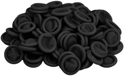 DJCIW 300PCS Disposable Latex Finger Cots,Medium Size, Fingertip Protector Gloves for Electronics Repair, Crafts, Medical Use & Industrial Applications,Thumb Covers for Finger Protection Black