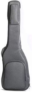Hola! Music Electric Bass Guitar Case - 41" Soft Gig Bag for Electric Guitars w/ 1 Inch Padding, Adjustable Shoulder Straps & Pockets - Pro Series, Gray