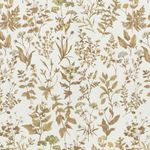 Fiula Peel and Stick Wallpaper Floral Leaf 44x600CM Self Adhesive Wallpaper White Decorative Furniture Sticker Removable Vinyl Roll for Furniture Surfaces Wall Living Room Bedroom Light Brown