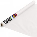 White Plastic Table Cover Roll - 40 Inch X 100 Feet - Disposable White Plastic Table Cloth Roll - Great for Parties and Banquets Disposable Tablecloth Rolls - Exquisite