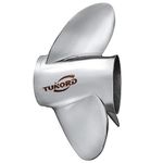 TUNORD OEM Grade 3-Blades Stainless Steel Propeller for Boat Outboard Engines (for Mercury 115HP&Above with 4-3/4" Gearcase, 15" Diameter x 21" Pitch LH)