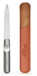 Beauté Secrets Premium Stainless Steel Nail File with Leather Case | Professional Metal Nail Filer for Smooth Shaping | Durable, Reusable Manicure Pedicure Tool for Women & Men