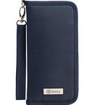 Destinio Unisex Polyester Passport Holder, Passport Wallet for Men, Women and Family for Travel (Blue)