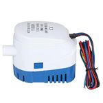 Trintion Automatic Bilge Pump 12v Water Pump Bilge Pump 1100GPH Electric Bilge Pump Submersible Water Pump Marine Submersible Bilge Pump with Float Switch for Boat Ponds Pools