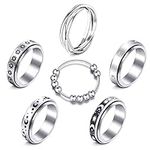 MUCAL Fidget Rings for Anxiety 8pcs