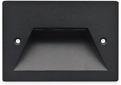 Segnapasso LED Nero da incasso compatibile con scatola 503 3W luce calda 3000K 220V IP65