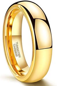 Greenpod 2mm 4mm 6mm Tungsten Wedding Bands Ring for Women Men Rose Gold/Silver/Gold/Black Polished Slim Engagement Promise Rings Comfort Fit Size 4-13, Tungsten, tungsten