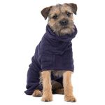 Ruff and Tumble Dog Drying Coat (Classic Collection) | Fast-Drying Dog Towel Coat & Dog Dressing Gown with Hood (M/L, Blackberry)