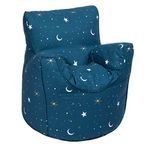 Ready Steady Bed Kids Toddler Armchair | Comfy Children Furniture | Soft Child Safe Seat Playroom Sofa | Ergonomically Designed Bean Bag Chair (Moonlight)