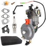 Dual Fuel Carburetor for Honda GX340 GX390 LPG NG 188F GX420 Conversion Kit 4.5-5.5KW Generator with Manual Choke Spacer Insulator