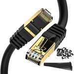 Ethernet Cable 100 ft Cat 8, Zosion Cat 8 Cable High Speed 2000MHZ 40GBPS Internet Patch Cable Cord Shielded Durable Gold Plated RJ45 Connector for Gaming PC TV PS4 Modem Router Mac Laptop Xbox