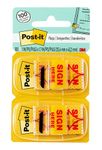 Post-it Message Flags, Sign Here", Yellow, 1 in. Wide, 50/Dispenser, 2 Dispensers/Pack, (680-SH2)