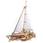 UGears Trimaran Merihobus 3D Ship Puzzle | Antique Ship Model 3D Wooden Puzzles for Adults | STEM Learning DIY Ship Model Kits | Boat Building STEM Projects for Kids | Model Ship Building Kit