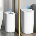 Bathroom Trash Can - Automatic Trash Can 2 Pack 5 Gallon 2.6 Gallon with Lid Touchless Electric Garbage Can Motion Sensor Slim Trash Bin Smart Waste Basket for Bathroom Bedroom Living Room Kitchen