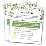 2 PCS Magnet Welcome Card, Essential VRBO Airbnb Supply for Guest, Explanation Magnet [Premium 35 Mil Magnet], Guest Room Must Haves, 5” x 5.5” Rental Decor - Green