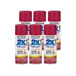 Rust-Oleum 331190-6PK Painter's Touch 2X Spray Paint, Red Currant