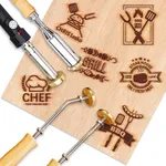 Bliver Custom Branding Iron for Wood Personalized Electric Logo Metal Branding Iron Durable Leather Iron Stamp Wedding Gift Handcrafted by Design for Meat Wood Paper Plastic-4"