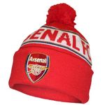 Arsenal FC Jacquard Knitted Bronx Bobble Hat Red