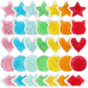 TrelaCo 35 Pcs Boo Boo Ice Pack Small Gel Ice Packs Mini Reusable Bead Ice Pack for Wisdom Teethache Fever Bump and Bruises Injuries Pain Relief Headache(Assorted Shape)