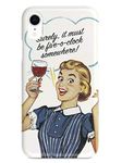 Inspired Cases - 3D Textured iPhone XR Case - Rubber Bumper Cover - Protective Phone Case for Apple iPhone XR - Five-O-Clock Somewhere - Retro Housewife