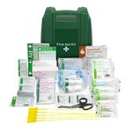 Safety First Aid Group Workplace First Aid Kit British Standard (Medium 25-100 Persons) Wall Mountable with Inspection Tags and Extra Plasters