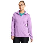 Under Armour Womens Tech Half Zip Track Top Purple L