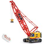 URGEAR Technic RC Crane Building Blocks Set for Adults, 1322PCS APP Remote Control Excavator Architecture kit with LED Light 360°Rotation, Tower Rope Transpor, Christmas Birthday Gift for Boys Girls