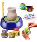 Blinkids Toys Pottery Wheel Kit - Battery Operated Pottery Wheel for Beginners with Clay, Sculpting Clay & Tools, Arts & Crafts for Boys and Girls Age 5-12 yrs+. Best for Birthday Surpirises Gifts.