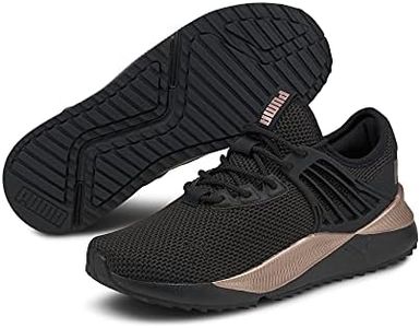 PUMA Women's Pacer Future Sneaker, Puma Black-Rose Gold, 8