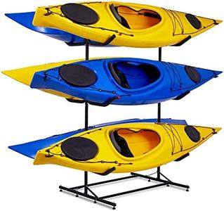 RaxGo kayak Storage Rack, Heavy Duty Freestanding Storage for Six Kayak, SUP, Canoe & Paddleboard for Indoor, Outdoor, Garage, Shed, or Dock,