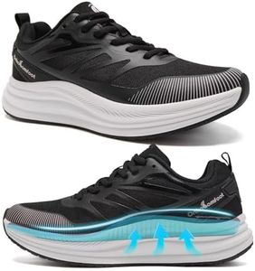 Women's Orthopedic Walking Shoes: Plantar Fasciitis Neuropathy Arch Support Swollen Feet Heel Pain Relief Trail Sneakers, Breathable Metatarsal Workout Gym Training Road Running Shoes Black Size 7