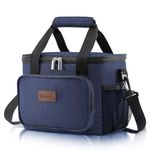 Lifewit Large Lunch Bag Insulated Lunch Box Leakproof Soft Cooler Cooling Tote for Adult Men Women, Waterproof Reusable Lunch Bags for Work Office Outdoor Picnic Camping, Dark Blue, 12-Can (8.5L)