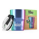 Beast 10 oz Tumbler Stainless Steel Vacuum Insulated Coffee Ice Cup Double Wall Travel Flask (Rainbow)