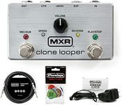 Briskdrop MXR M303 Clone Looper Pedal Bundle with Dunlop ECB003 Power Supply, Dunlop Variety Pick Pack, and MXR 10ft Instrument Cable (M303Bundle)