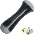 Tianman Marble replacement pestle, 15 cm long, polished, use the pestle at both ends (mortar not included) (black marble polished)