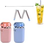2 x His and Hers Collapsible Straw 