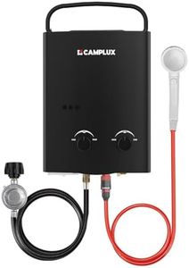 CAMPLUX Portable Water Heater 1.32 GPM, 5L Tankless Water Heater Propane Outdoor, AY132BN, Black