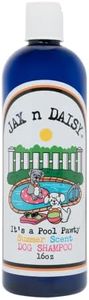 Jax n Daisy It's a Pool Pawty Summer Scent Dog Shampoo - Essential Oil Shampoo for Dogs - Gentle Dog Hair Cleanser- Fresh & Clean Shampoo- Cruelty-Free & Vegan Dog Fur Shampoo Made in The USA (16 oz)