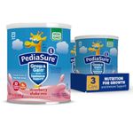 PediaSure Grow & Gain Strawberry Shake Mix, Nutrition Shake for Kids, 14.1 oz, 3 count