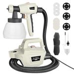 Tilswall Fence Paint Sprayer Pro 800W, Electric HVLP Paint Spray Gun with 3 Nozzle Sizes, 3 Spray Patterns, and 1300ML Detachable Container for Fences, Sheds, Decking, Garden Furniture