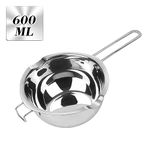 600ML Melting Pot Stainless Steel - Double Boiler Pot for Melting Chocolate, Candy, Butter, Cheese and Candle Making