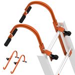 Longzhuo Set of 2 Ladder Roof Hooks with Wheels - Alloy Steel Stabilizer for Safe & Easy Access to Steep Roofs - 500 lbs Weight Capacity